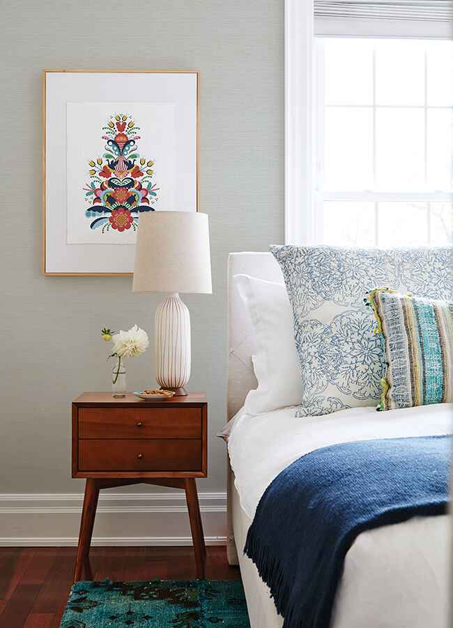Agave Light Blue Faux Grasscloth Wallpaper - York Wallcoverings - 4046-24278 - York Wallcoverings Wallpaper