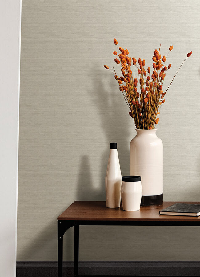 agave-light-grey-faux-grasscloth-wallpaper-york-wallcoverings-4046-24281 - York Wallcoverings Papel pintado