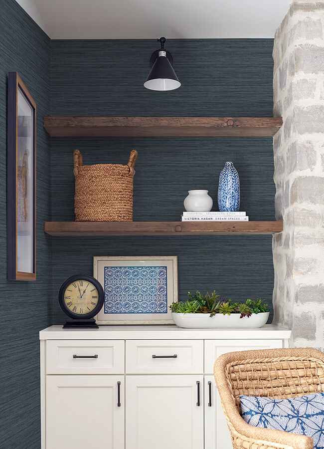 Barnaby Indigo Texture Wallpaper - York Wallcoverings - 4046-25959 - York Wallcoverings Wallpaper