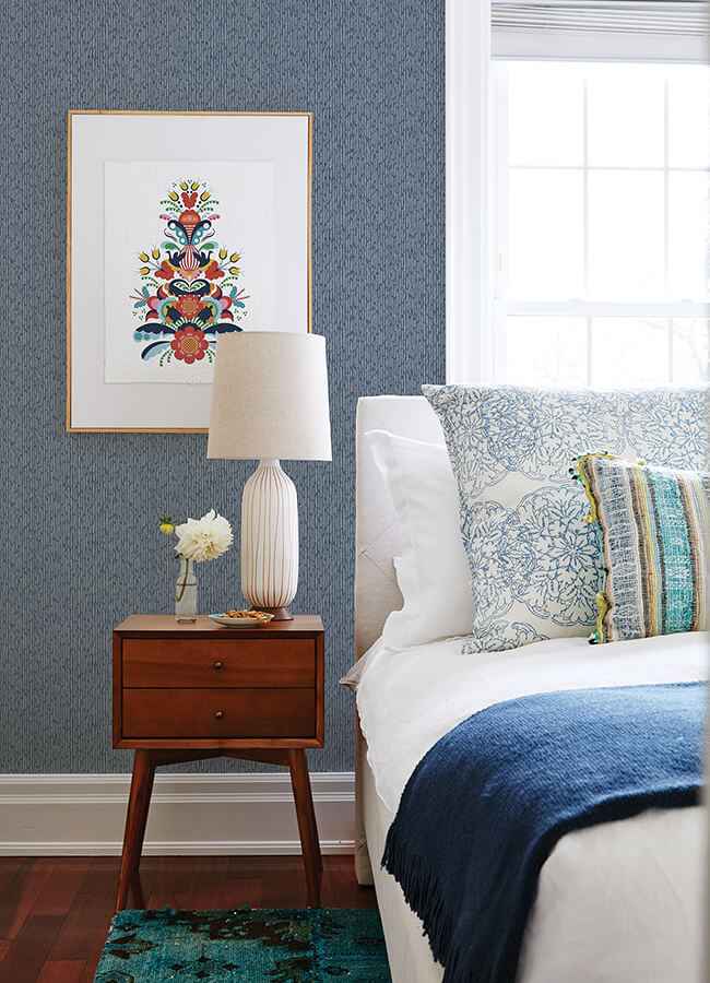 Mackintosh Indigo Textural Wallpaper - York Wallcoverings - 4046-26127 - York Wallcoverings Wallpaper