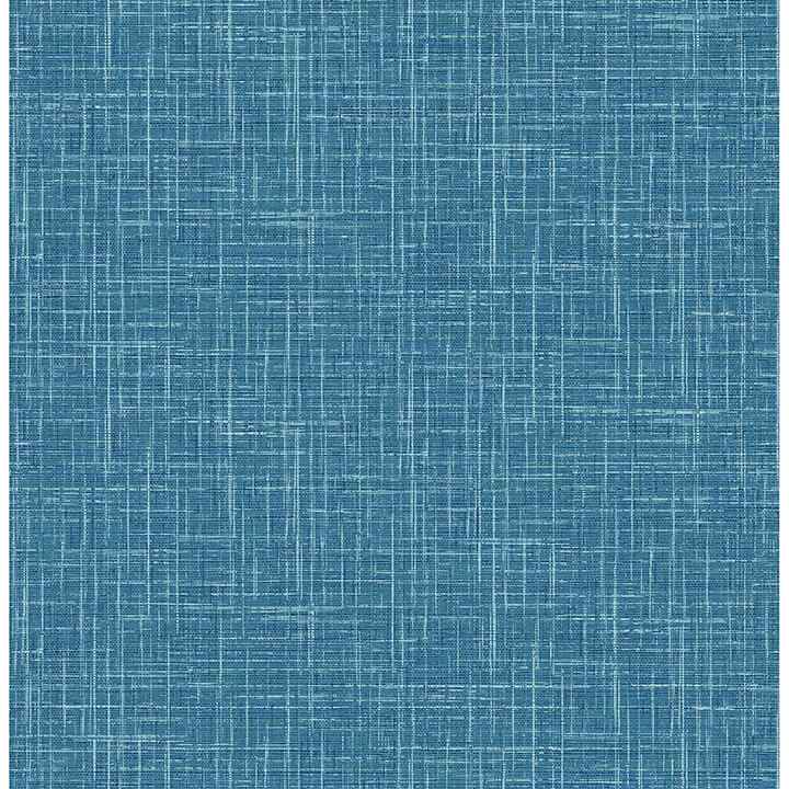Emerson Blue Linen Wallpaper - York Wallcoverings - 4046-26351