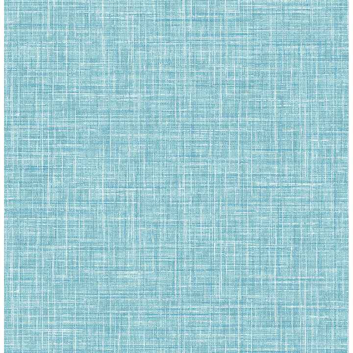 Emerson Aqua Linen Wallpaper - York Wallcoverings - 4046-26352
