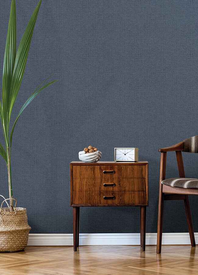 Glen Dark Blue Texture Wallpaper - York Wallcoverings - 4046-M1701 - York Wallcoverings Wallpaper