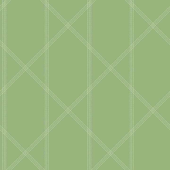 Walcott Light Green Stitched Trellis Wallpaper - York Wallcoverings - 4074-26605 - York Wallcoverings Wallpaper