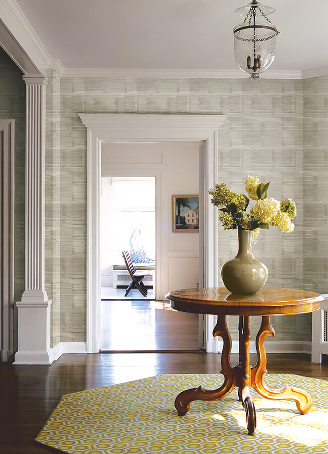 callaway-beige-woven-stripes-wallpaper-york-wallcoverings-4074-26619 - York Wallcoverings Wallpaper