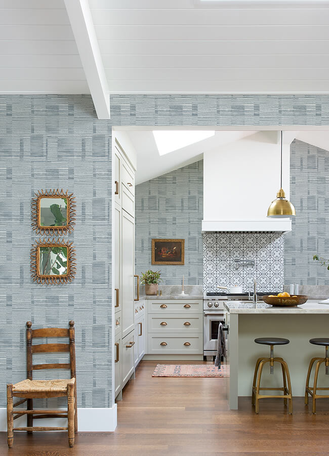 callaway-denim-woven-stripes-wallpaper-york-wallcoverings-4074-26620 - York Wallcoverings Wallpaper