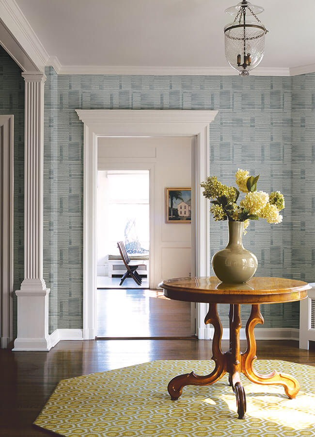 callaway-denim-woven-stripes-wallpaper-york-wallcoverings-4074-26620 - York Wallcoverings Wallpaper