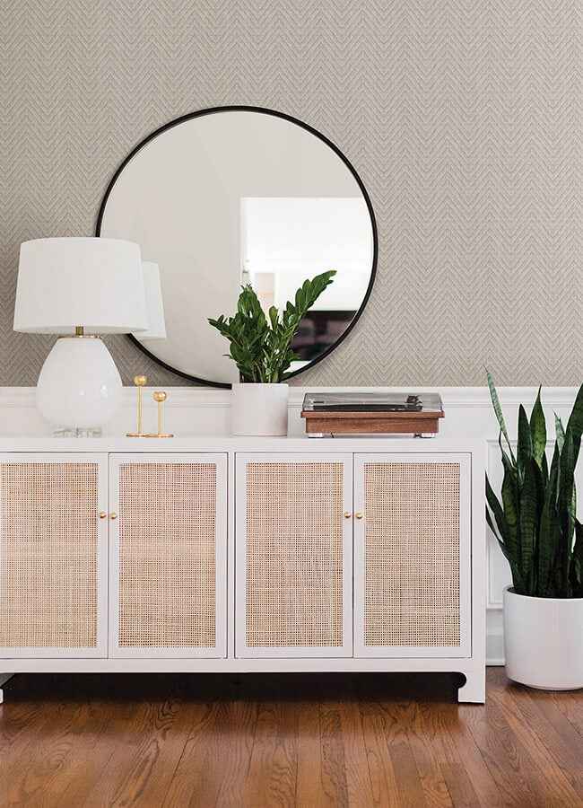 Glynn Lavender Chevron Wallpaper - York Wallcoverings - 4074-26648 - York Wallcoverings Wallpaper