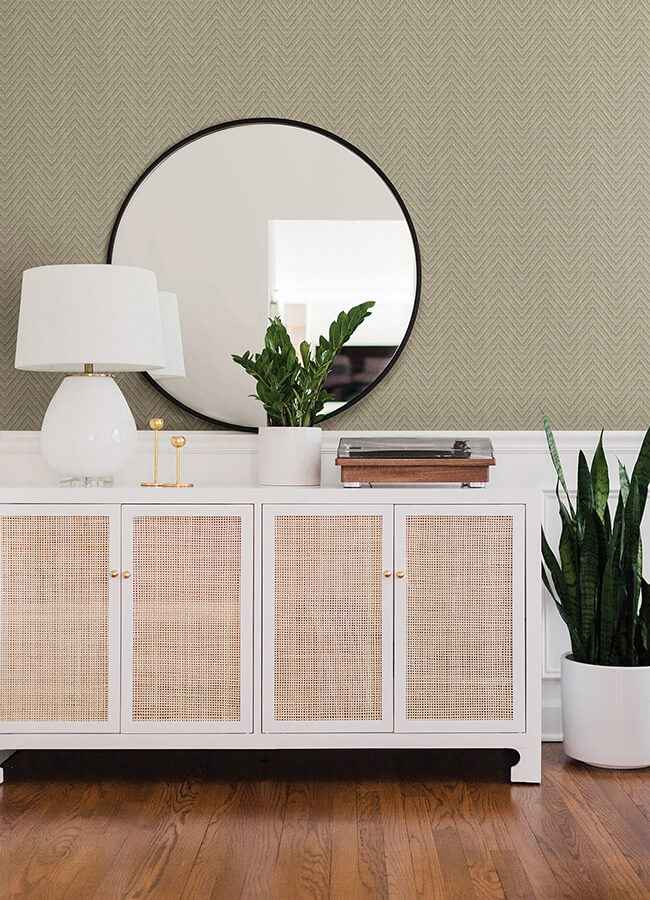Glynn Neutral Chevron Wallpaper - York Wallcoverings - 4074-26653 - York Wallcoverings Wallpaper