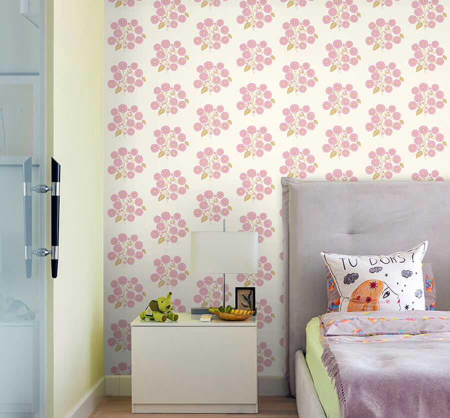 lilac-sienna-strawflower-peel-and-stick-wallpaper-york-wallcoverings-jhs5029 - York Wallcoverings Wallpaper