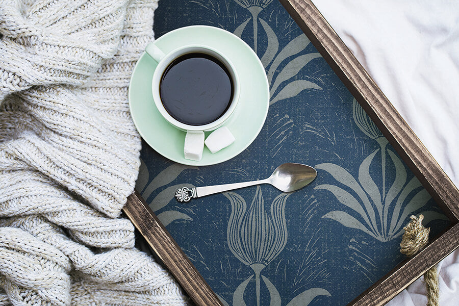 navy-parrot-tulip-peel-and-stick-wallpaper-york-wallcoverings-jhs5034 - York Wallcoverings Wallpaper