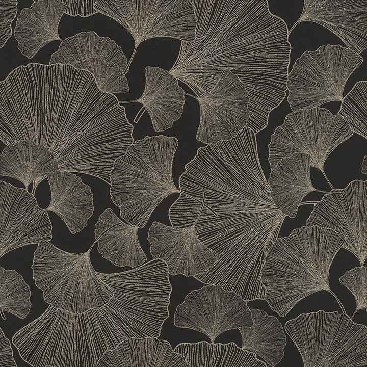 waft-black-ginkgo-wallpaper-york-wallcoverings-rh462234 - York Wallcoverings Wallpaper