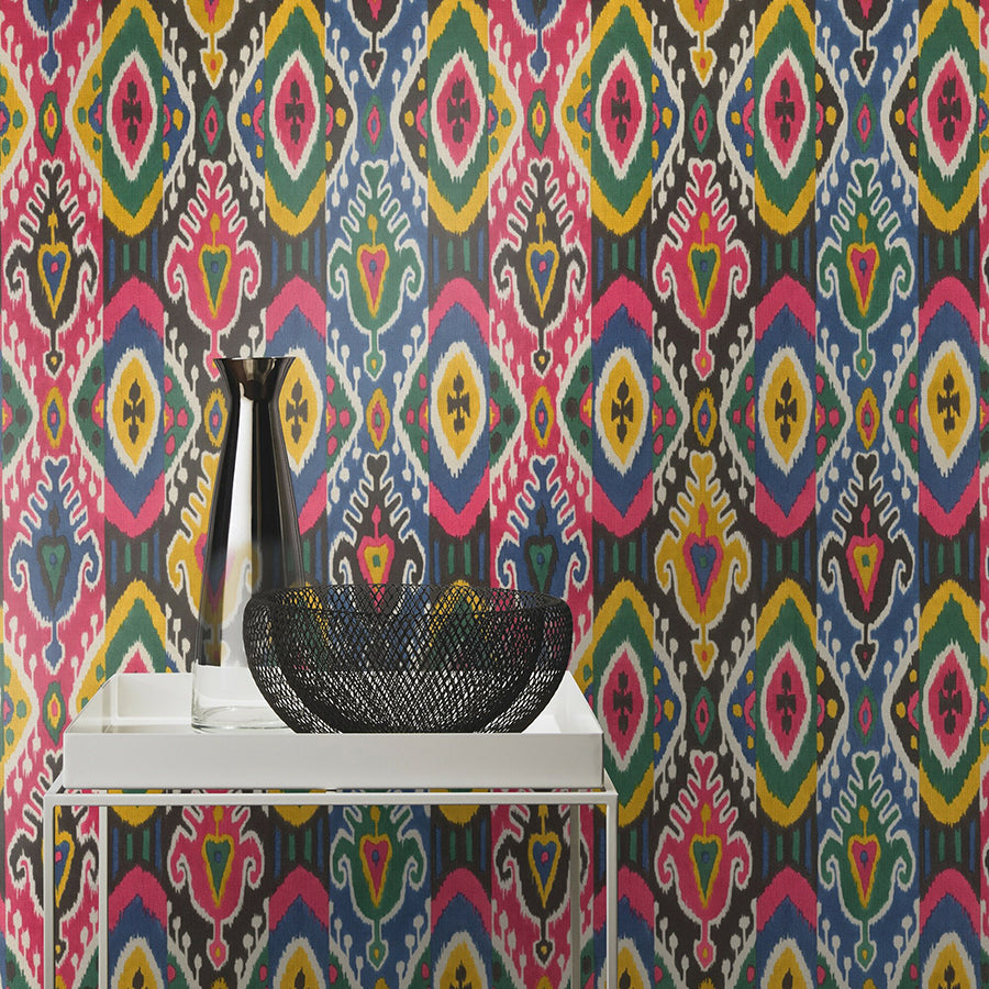 villon-multicolor-ikat-wallpaper-york-wallcoverings-rh560565 - York Wallcoverings Wallpaper
