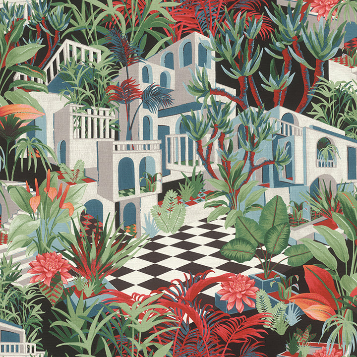 merian-multicolor-architectural-wallpaper-york-wallcoverings-rh687408 - York Wallcoverings Wallpaper