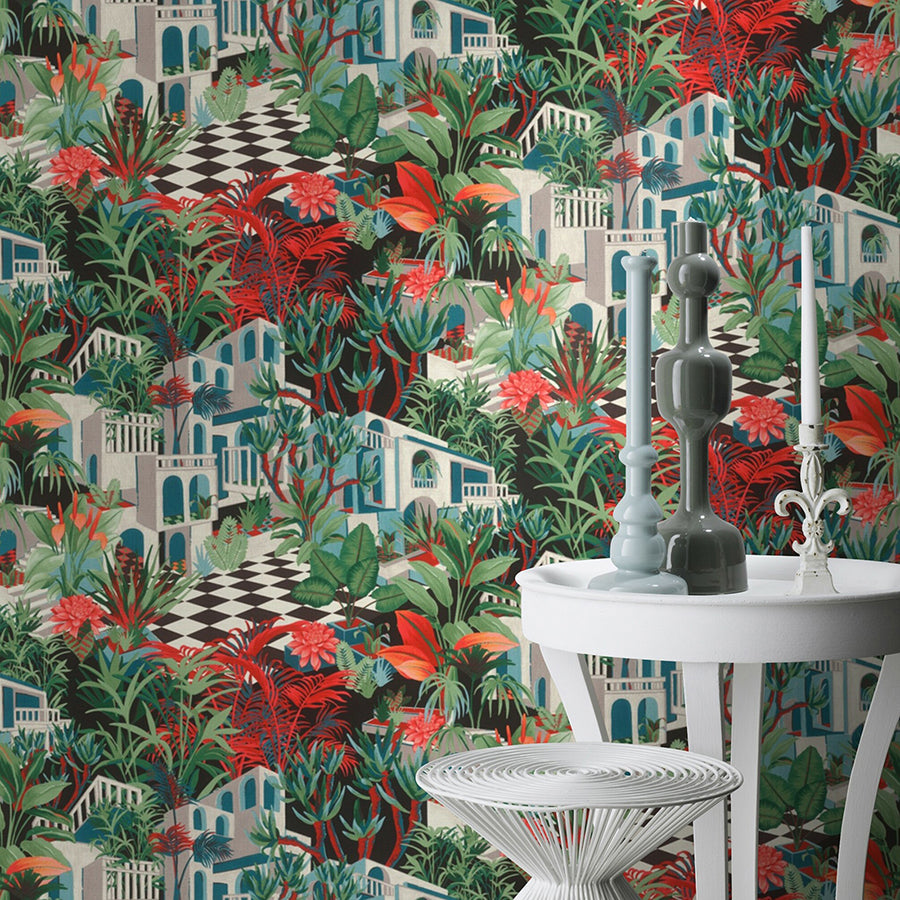 merian-multicolor-architectural-wallpaper-york-wallcoverings-rh687408 - York Wallcoverings Wallpaper