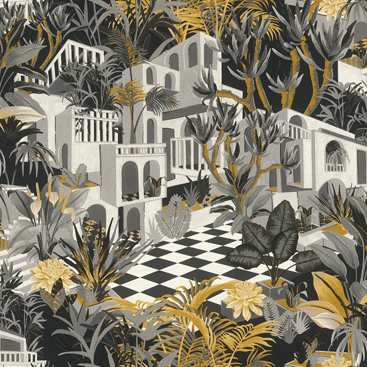 merian-grey-architectural-wallpaper-york-wallcoverings-rh687422 - York Wallcoverings Wallpaper
