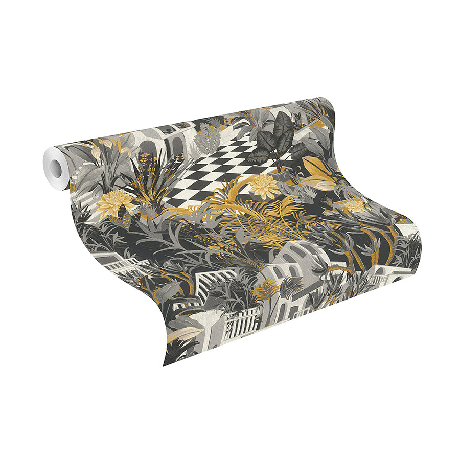 merian-grey-architectural-wallpaper-york-wallcoverings-rh687422 - York Wallcoverings Wallpaper