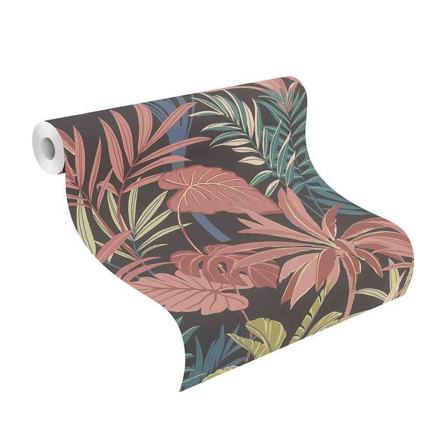 rudyard-pink-tropical-flora-wallpaper-york-wallcoverings-rh691603 - York Wallcoverings Wallpaper