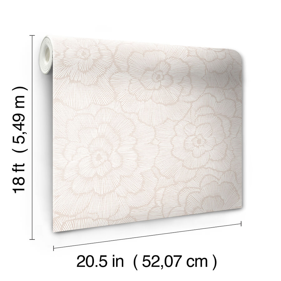 pink-saraya-peel-and-stick-wallpaper-york-wallcoverings-nus4977 - York Wallcoverings Wallpaper