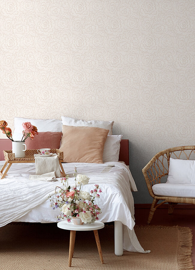pink-saraya-peel-and-stick-wallpaper-york-wallcoverings-nus4977 - York Wallcoverings Wallpaper