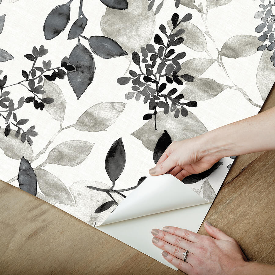 black-breezy-peel-and-stick-wallpaper-york-wallcoverings-nus4983 - York Wallcoverings Wallpaper