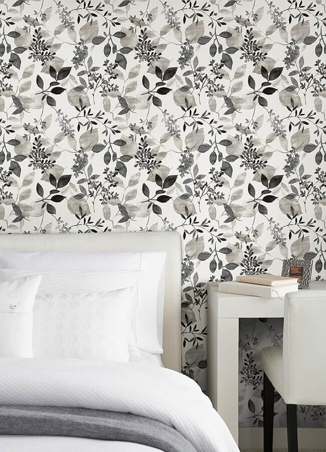 black-breezy-peel-and-stick-wallpaper-york-wallcoverings-nus4983 - York Wallcoverings Wallpaper