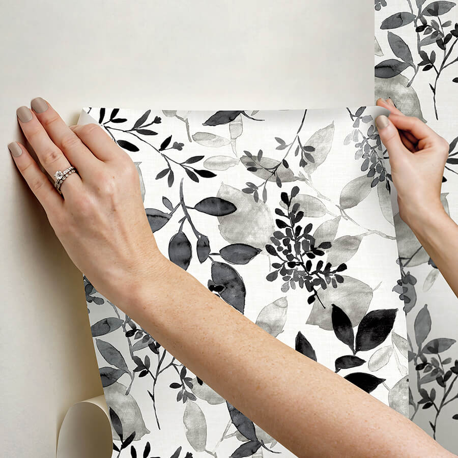 black-breezy-peel-and-stick-wallpaper-york-wallcoverings-nus4983 - York Wallcoverings Wallpaper