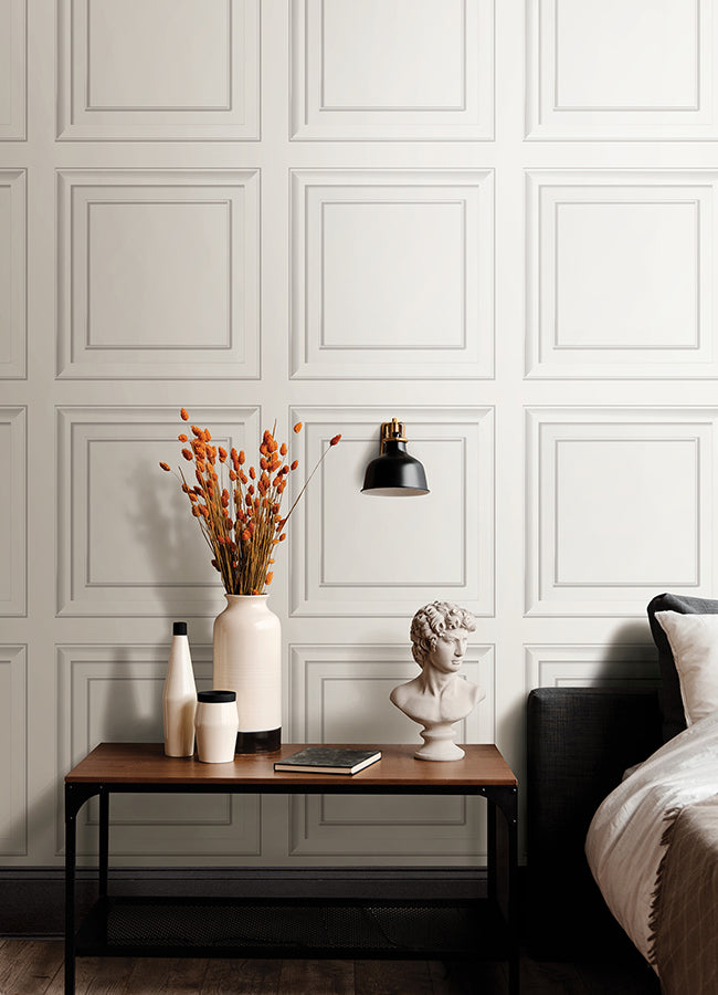 white-wall-panel-peel-and-stick-wallpaper-york-wallcoverings-nus4841 - York Wallcoverings Wallpaper