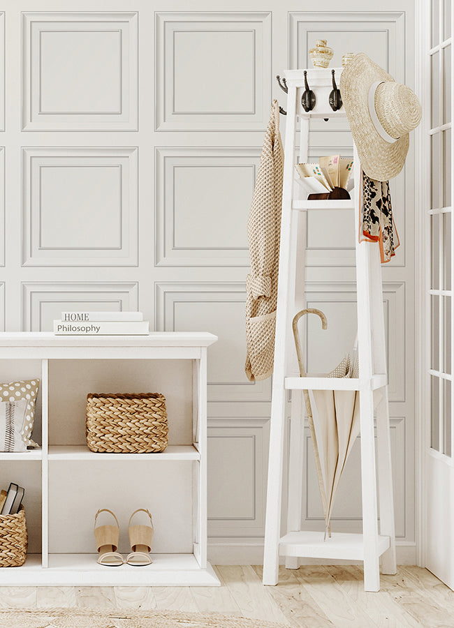 white-wall-panel-peel-and-stick-wallpaper-york-wallcoverings-nus4841 - York Wallcoverings Wallpaper