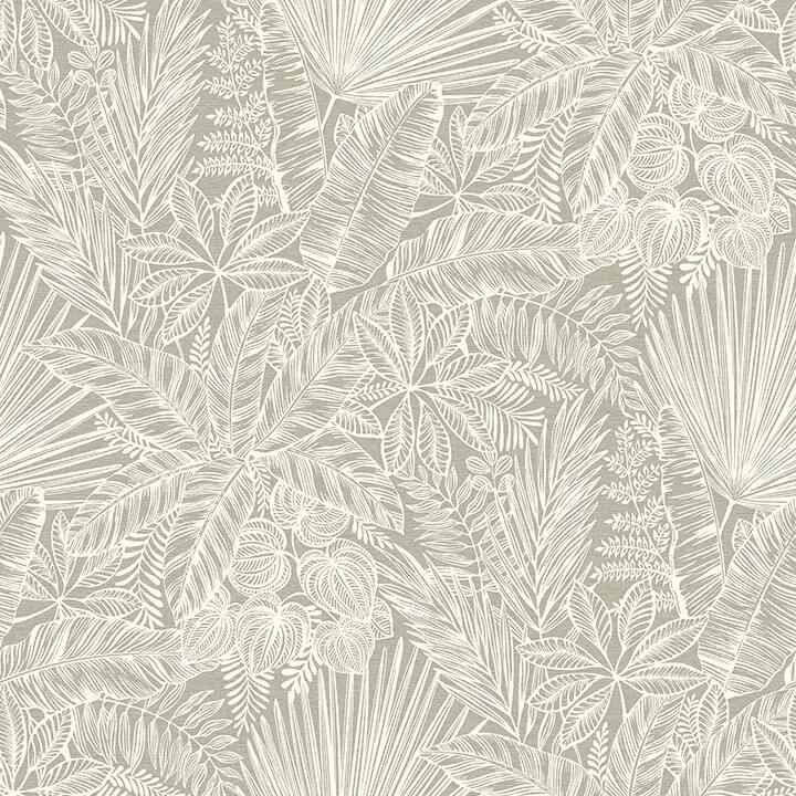 Vita Light Brown Botanical Wallpaper - York Wallcoverings - 4120-26800