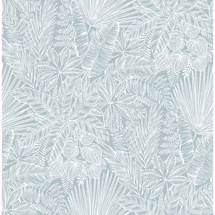 Vita Blue Botanical Wallpaper - York Wallcoverings - 4120-26802 - York Wallcoverings Wallpaper