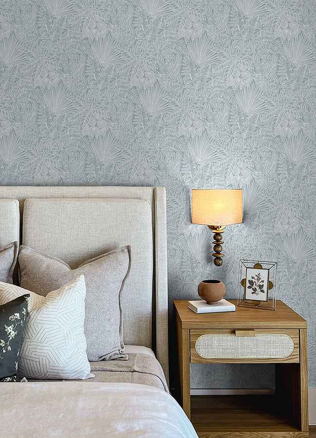 Vita Blue Botanical Wallpaper - York Wallcoverings - 4120-26802 - York Wallcoverings Wallpaper