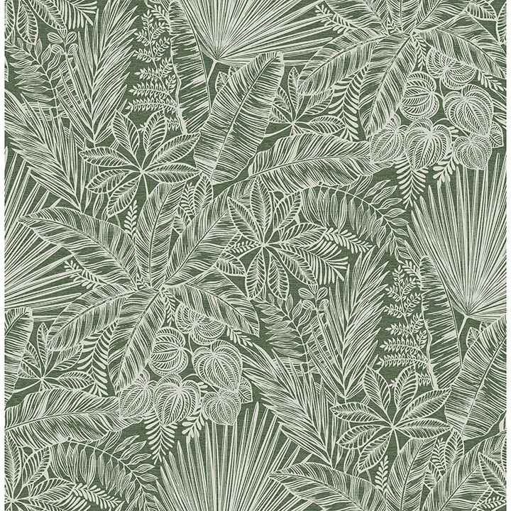 Vita Green Botanical Wallpaper - York Wallcoverings - 4120-26804