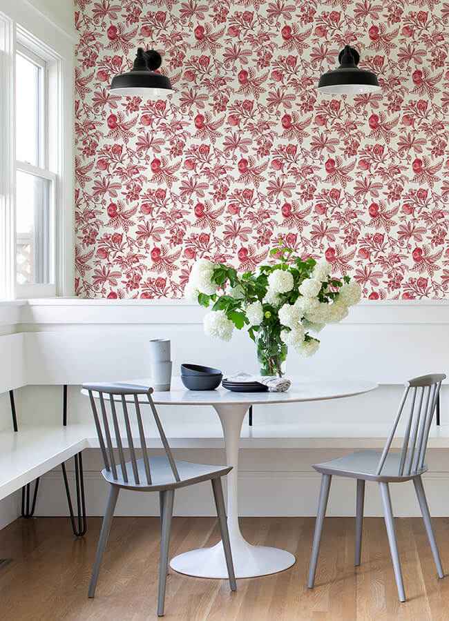 Cecilia Red Fruit Wallpaper - York Wallcoverings - 4120-26812 - York Wallcoverings Wallpaper