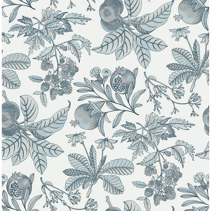 cecilia-light-blue-fruit-wallpaper-york-wallcoverings-4120-26814 - York Wallpaper Wallpaper
