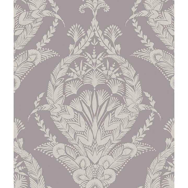 Arlie Lavender Botanical Damask Wallpaper - York Wallcoverings - 4120-26820
