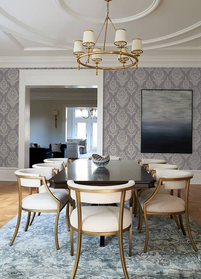 arlie-lavender-botanical-damask-wallpaper-york-wallcoverings-4120-26820 - York Wallcoverings Wallpaper
