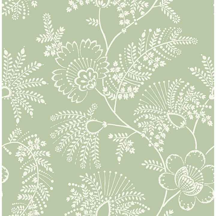 Maeve Sage Jacobean Trail Wallpaper - York Wallcoverings - 4120-26823