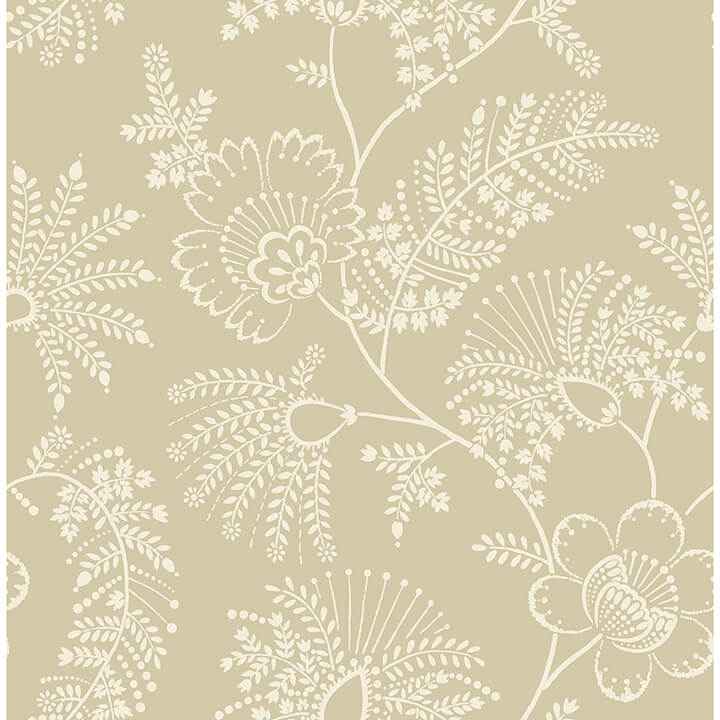 Maeve Butter Jacobean Trail Wallpaper - York Wallcoverings - 4120-26825