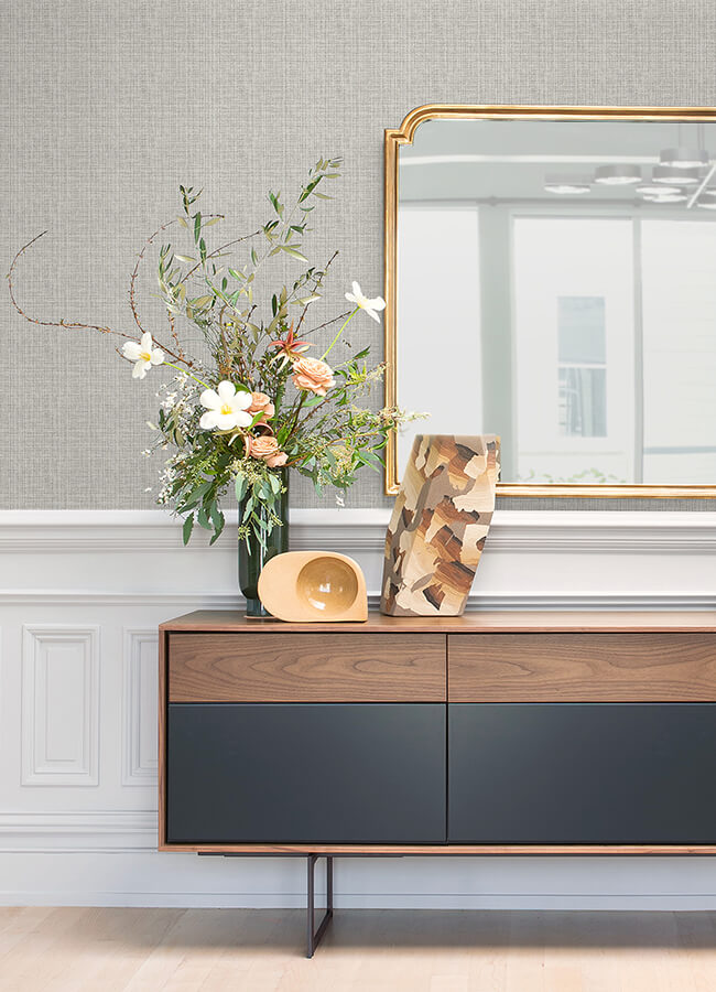 kantera-light-grey-fabric-texture-wallpaper-york-wallcoverings-4120-26836 - York Wallcoverings Wallpaper