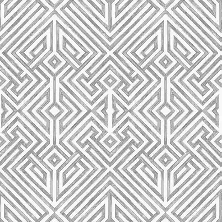 Lyon Grey Geometric Key Wallpaper - York Wallcoverings - 4120-26854 - York Wallcoverings Wallpaper