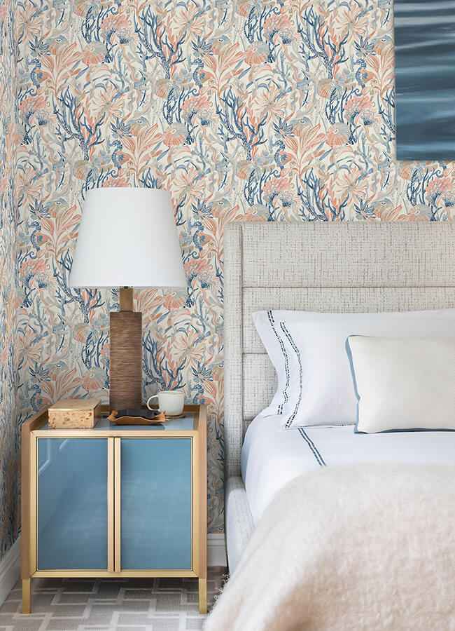 Kelp Garden Coral Tropical Reef Wallpaper - York Wallcoverings - 4071-71000 - York Wallcoverings Wallpaper