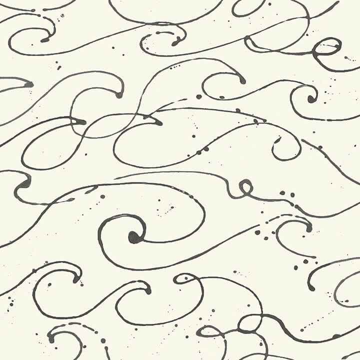 Kuroshio Charcoal Ocean Wave Wallpaper - York Wallcoverings - 4071-71008