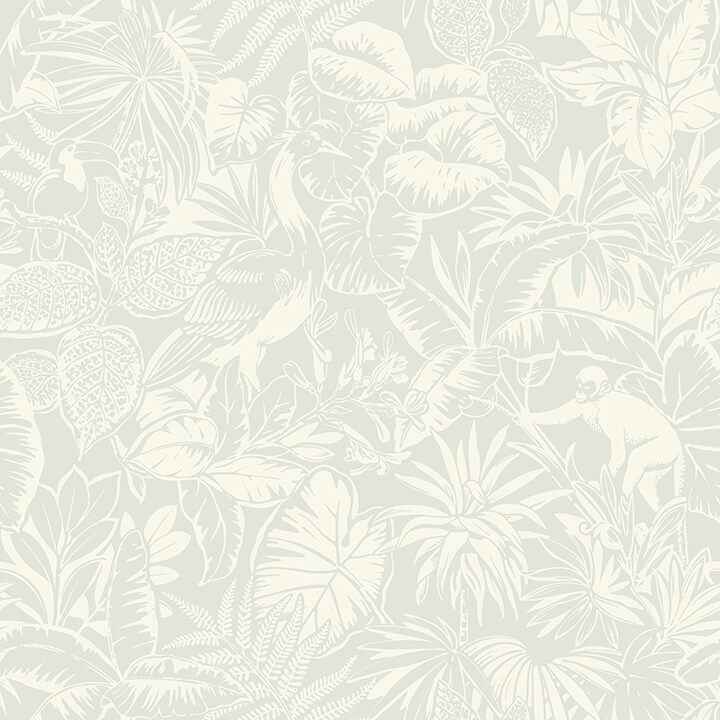 Corcovado Aqua Jungle Jamboree Wallpaper - York Wallcoverings - 4071-71013 - York Wallcoverings Wallpaper