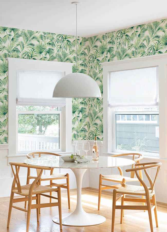 Manaus Green Palm Frond Wallpaper - York Wallcoverings - 4071-71014 - York Wallcoverings Wallpaper