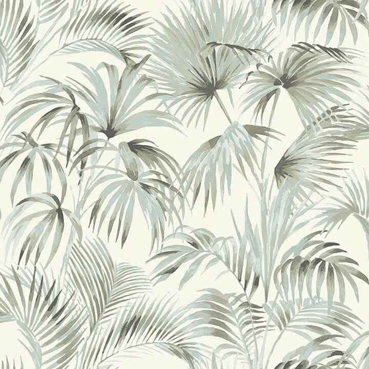 Manaus Aqua Palm Frond Wallpaper - York Wallcoverings - 4071-71015 - York Wallcoverings Wallpaper