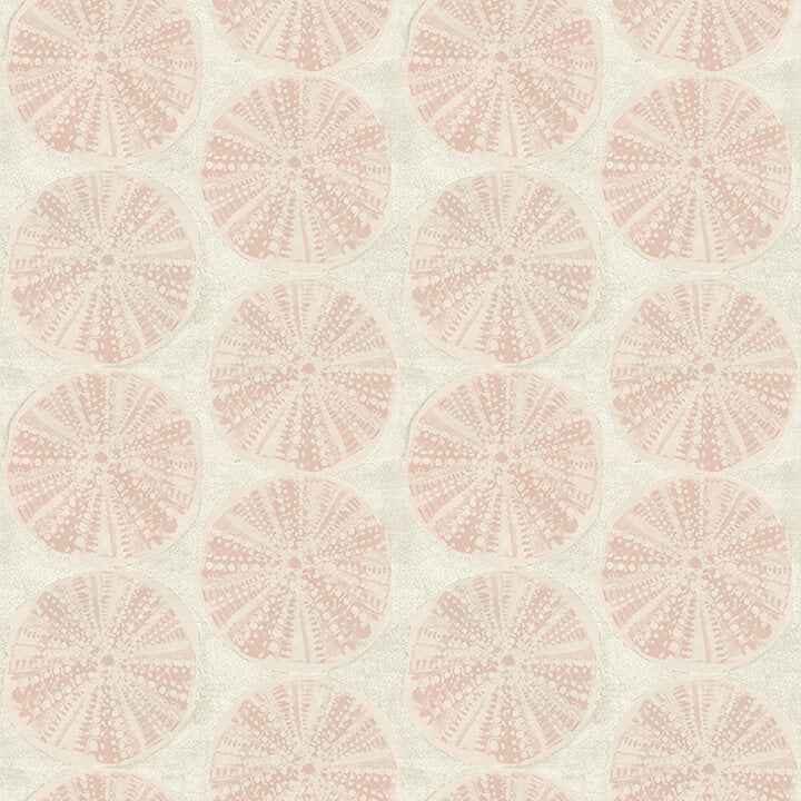Sea Biscuit Peach Sand Dollar Wallpaper - York Wallcoverings - 4071-71026