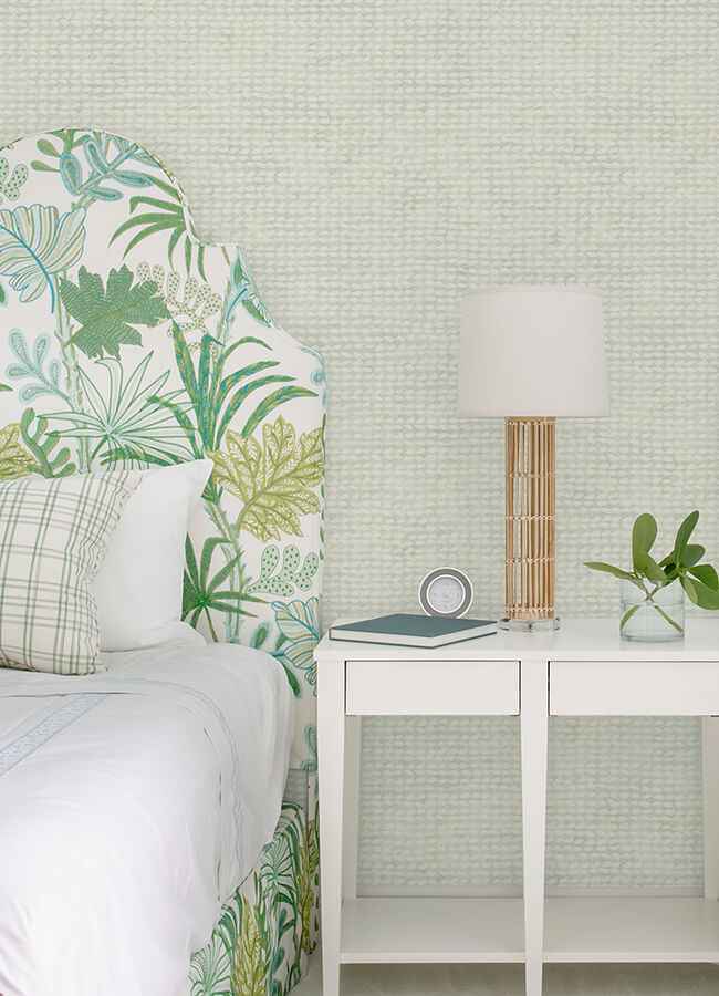 Wellen Aqua Abstract Rope Wallpaper - York Wallcoverings - 4071-71032 - York Wallcoverings Wallpaper