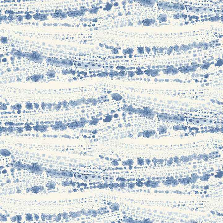 Rannell Navy Abstract Scallop Wallpaper - York Wallcoverings - 4071-71046