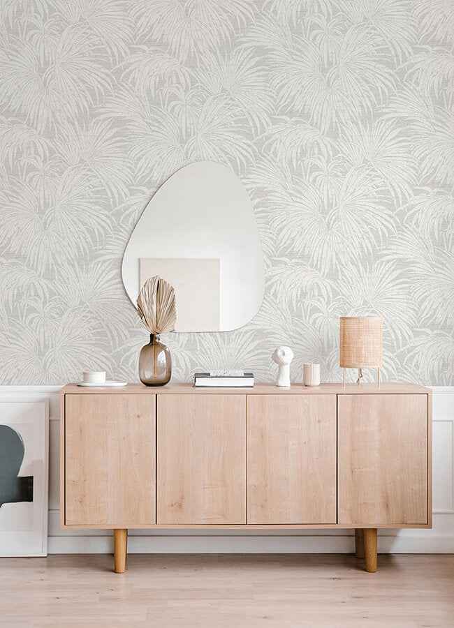 Neutral Cassava Palm Peel and Stick Wallpaper - York Wallcoverings - ESS6015 - York Wallcoverings Wallpaper
